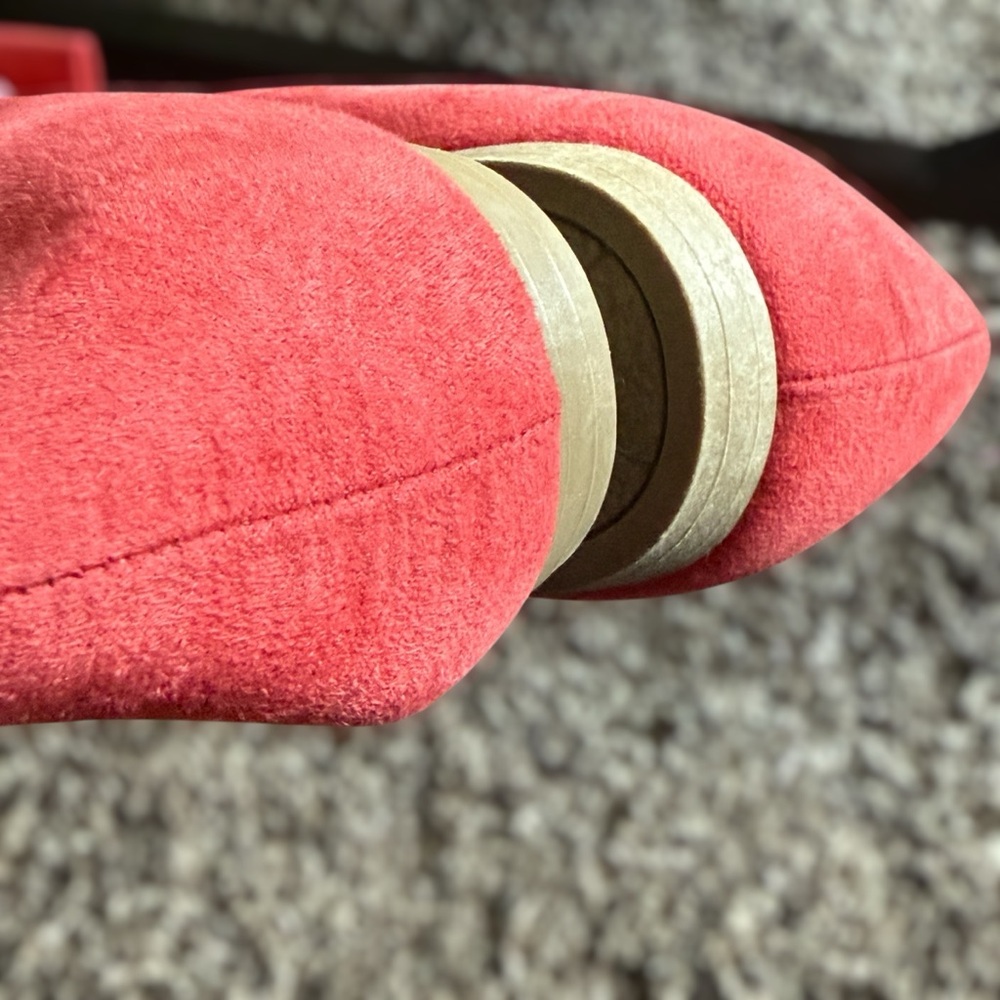 CHRISTIAN SIRIANO Vibrant Red Loafers with Bow Size 13 Women - Picture 8 of 10